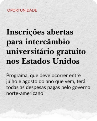inscrições abertas intercâmbio estados unidos